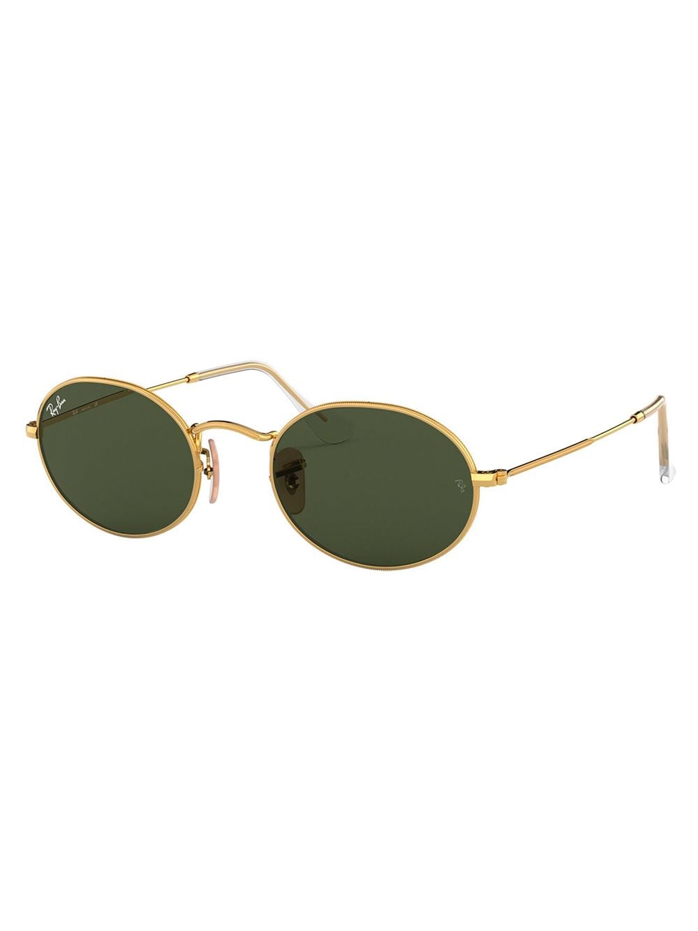 Shop Ray Ban Oval-frame Sunglasses In Gold