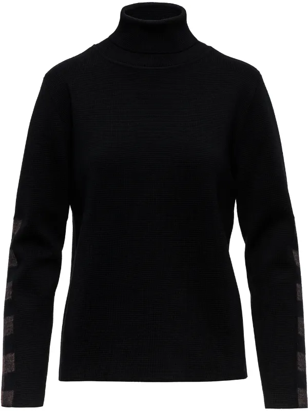 Aztech Mountain Matterhorn Roll-neck Jumper in Black