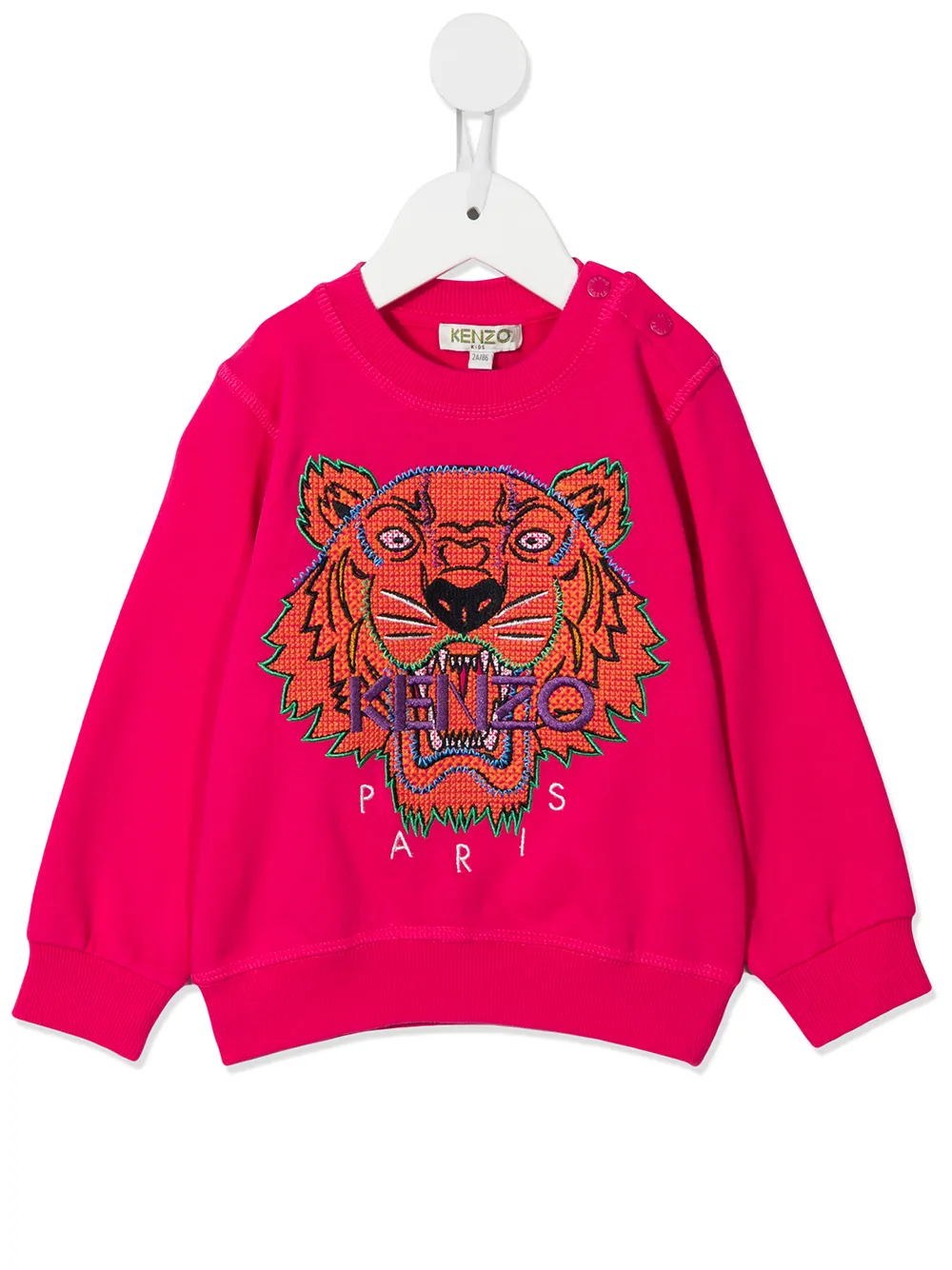 фото Kenzo kids толстовка с вышивкой tiger