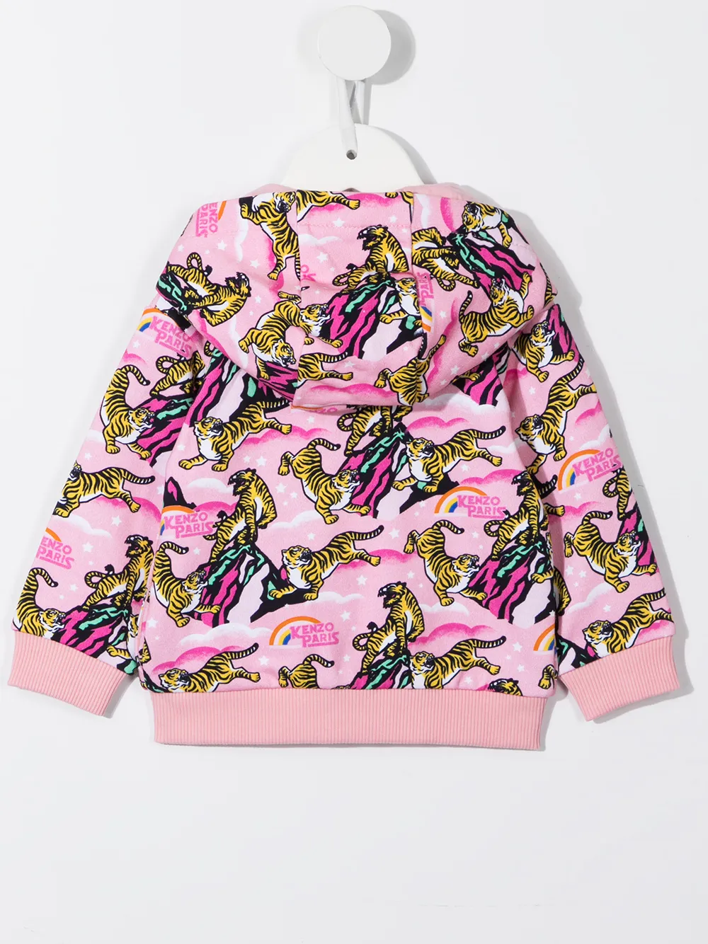 фото Kenzo kids худи на молнии с принтом tiger