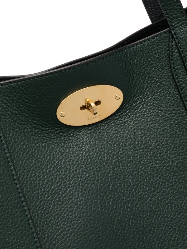 【MULBERRY】 Bayswater Small Tote Bag Mulberry | Mini Zipped Bayswater | Black Small Classic Grain