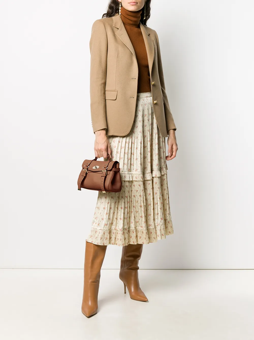 Shop Mulberry Mini Alexa Satchel In Chestnut