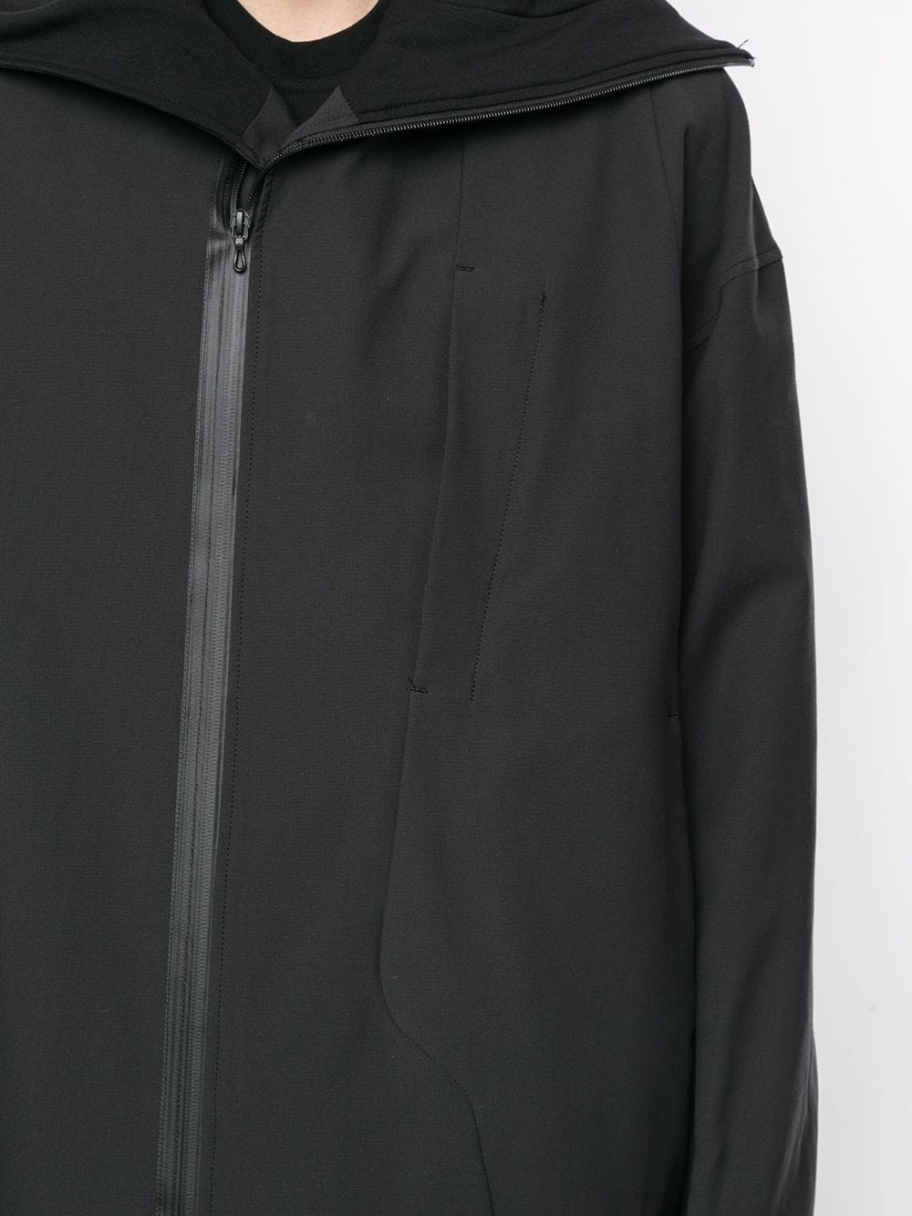 Shop Niløs Mask High-neck Track Jacket In Black