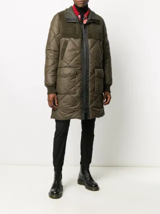 quilted mid-length coat展示图