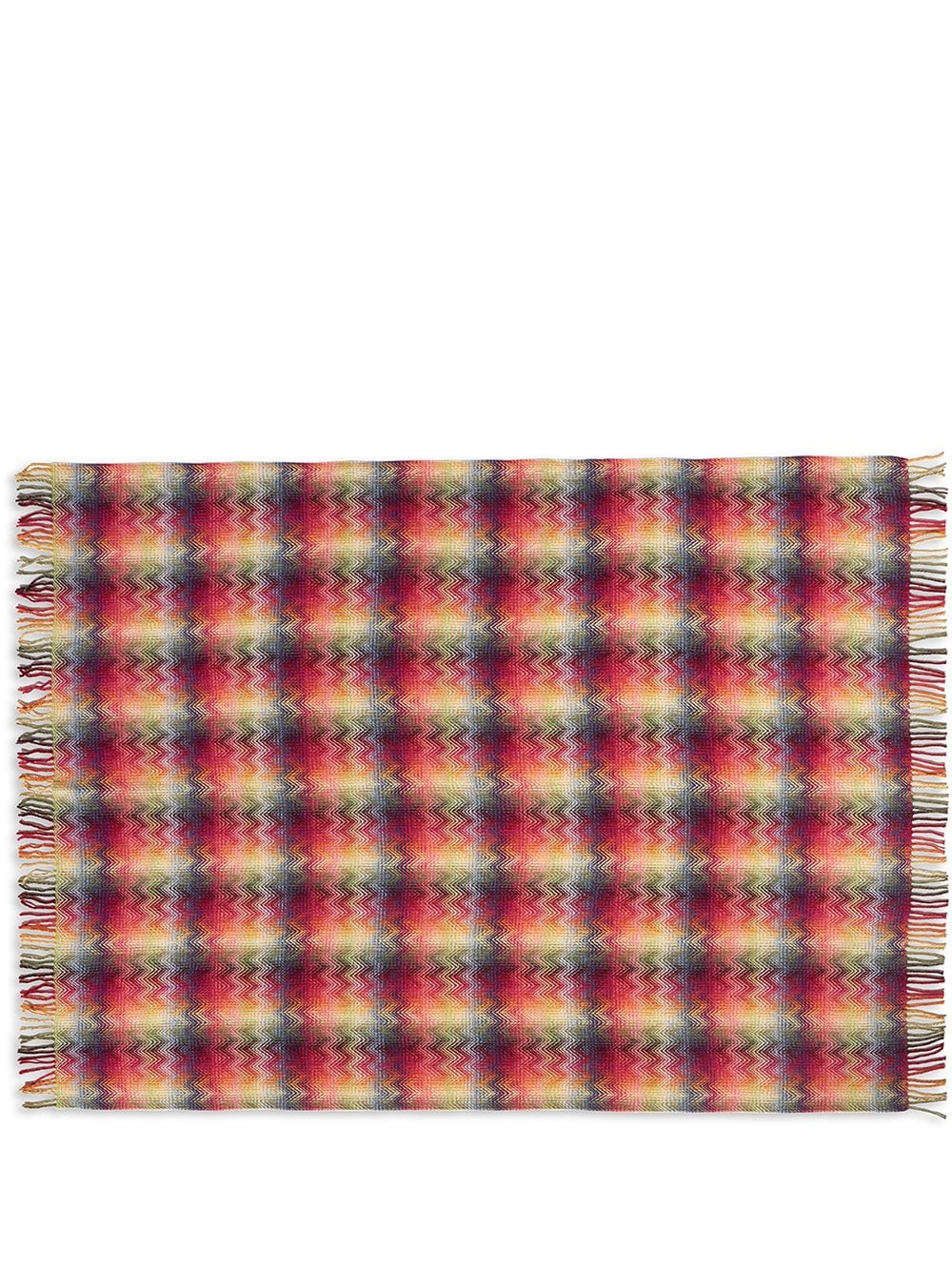 Missoni Montgomery Chevron Pattern Throw In Red