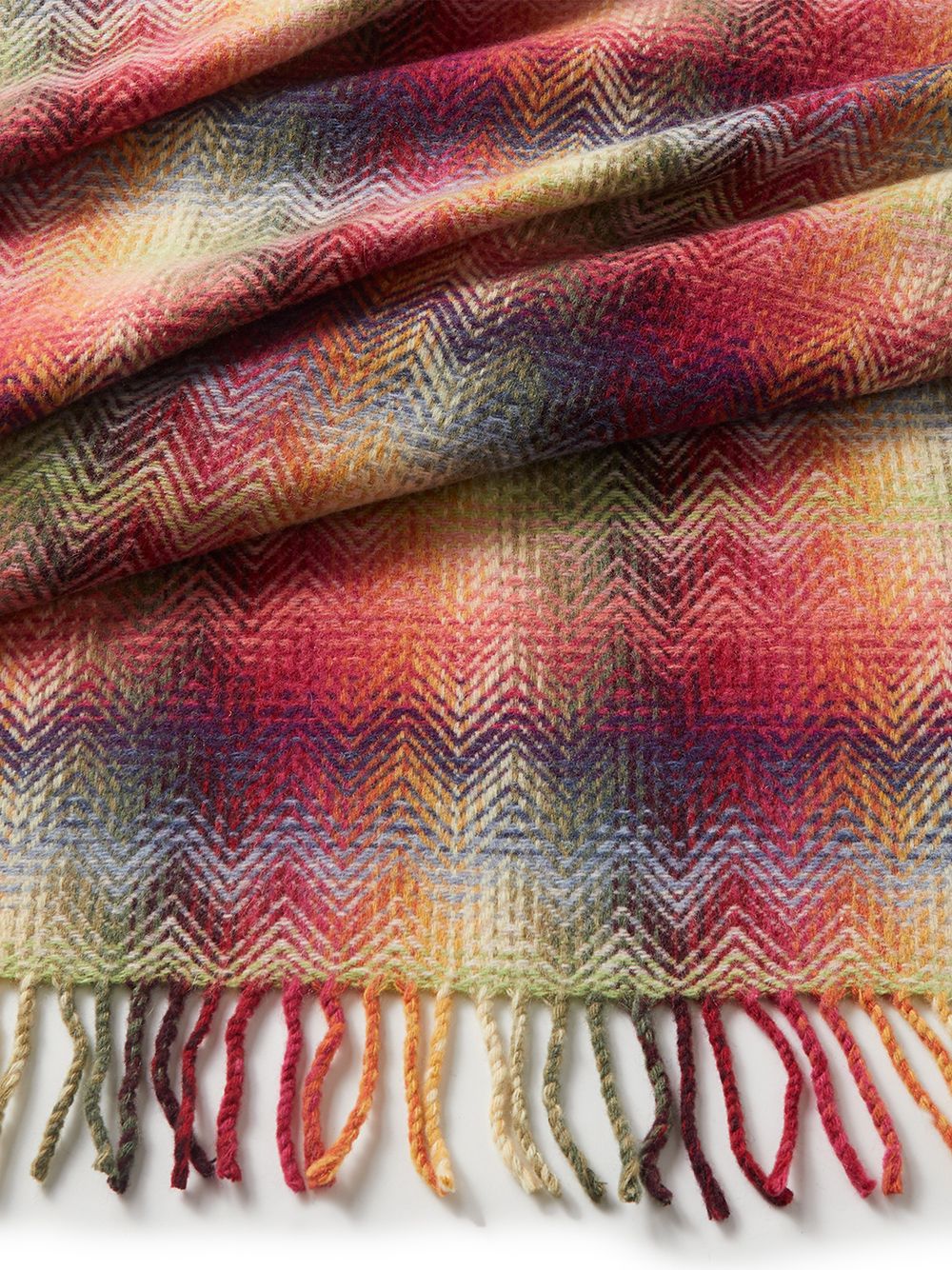 Missoni Home Montgomery Chevron Pattern Throw - Red