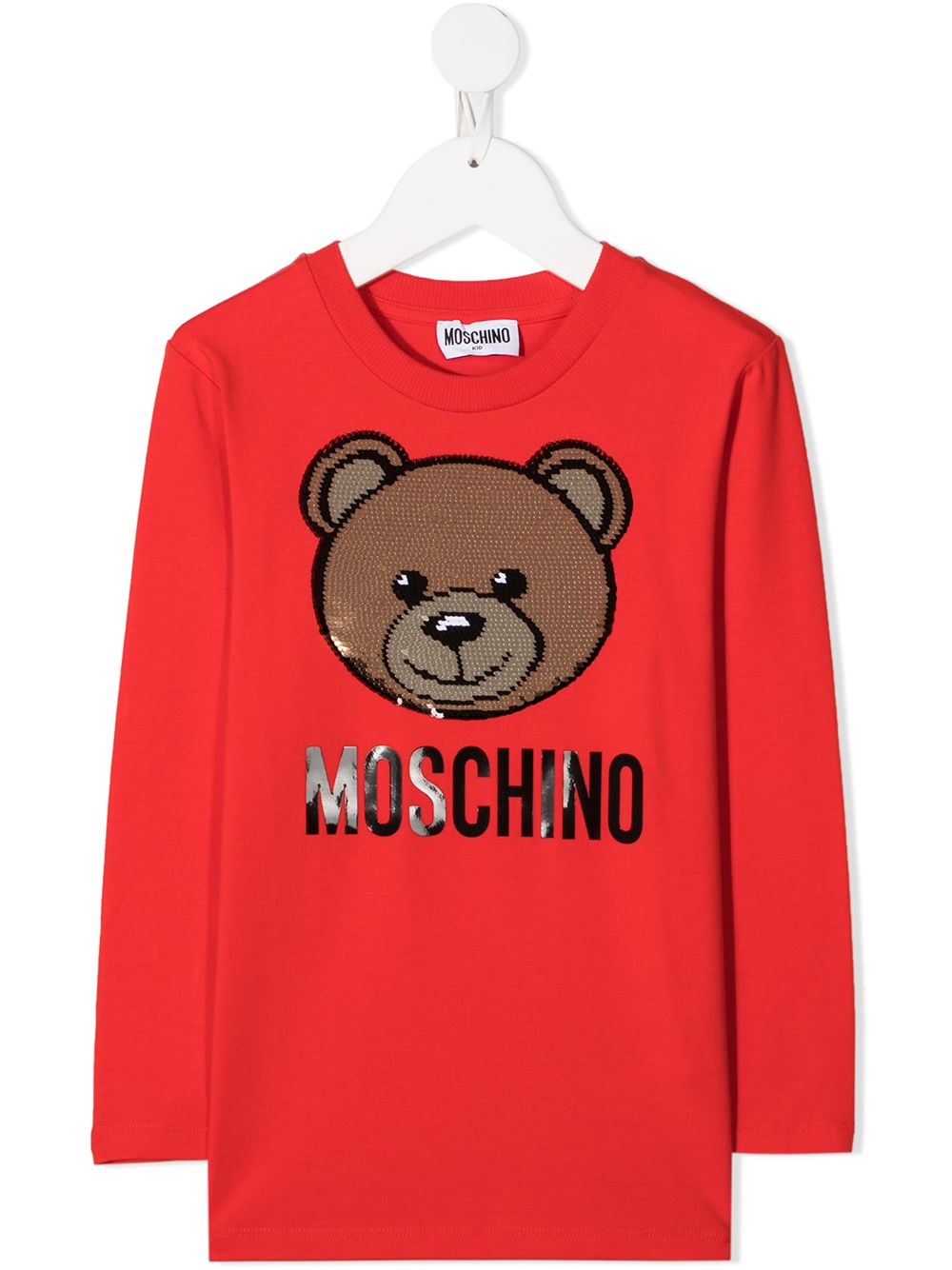 фото Moschino kids толстовка teddy bear с пайетками