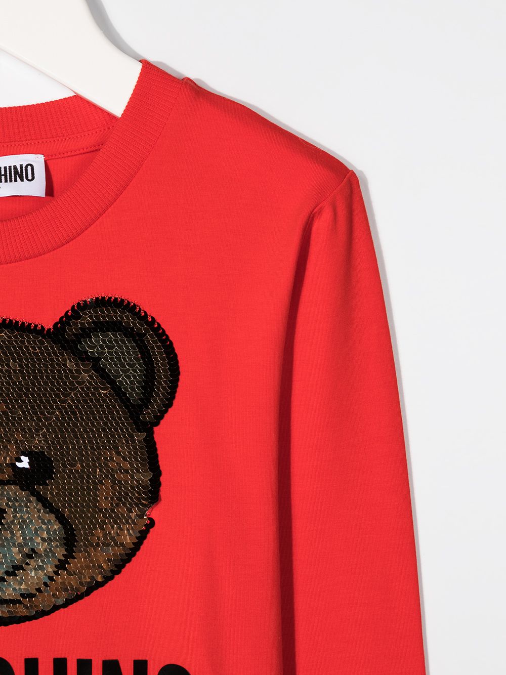 фото Moschino kids толстовка teddy bear с пайетками