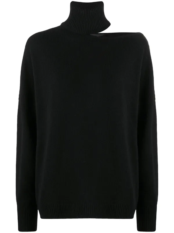 black full neck sweater