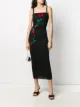 Image 2 of Dolce & Gabbana rose applique fitted dress