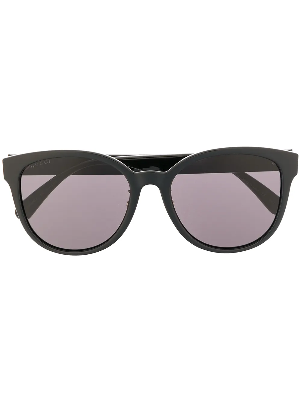 Shop Gucci Double G Cat-eye Frame Sunglasses In Black