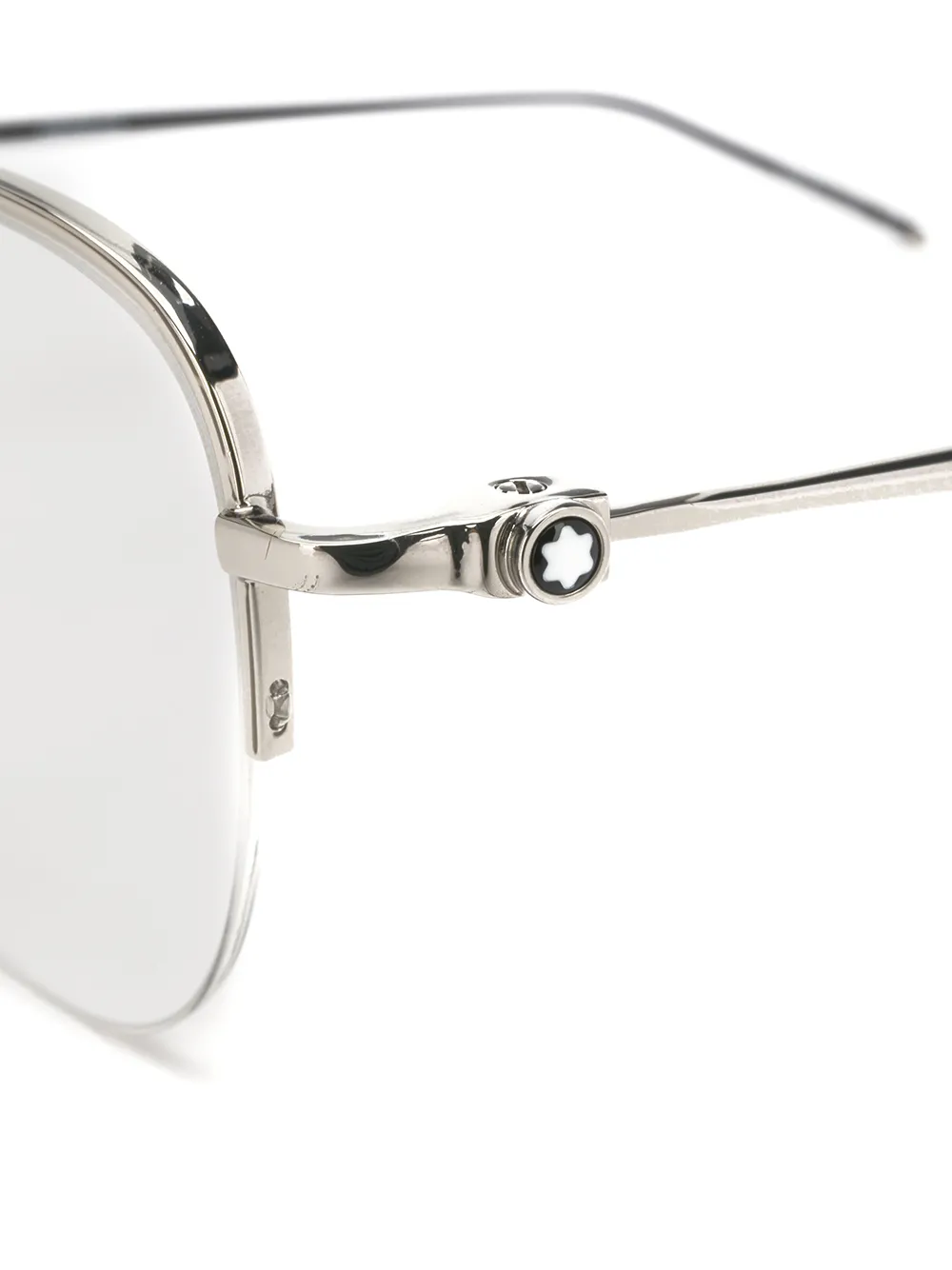 Montblanc Round Frame Glasses In Silver