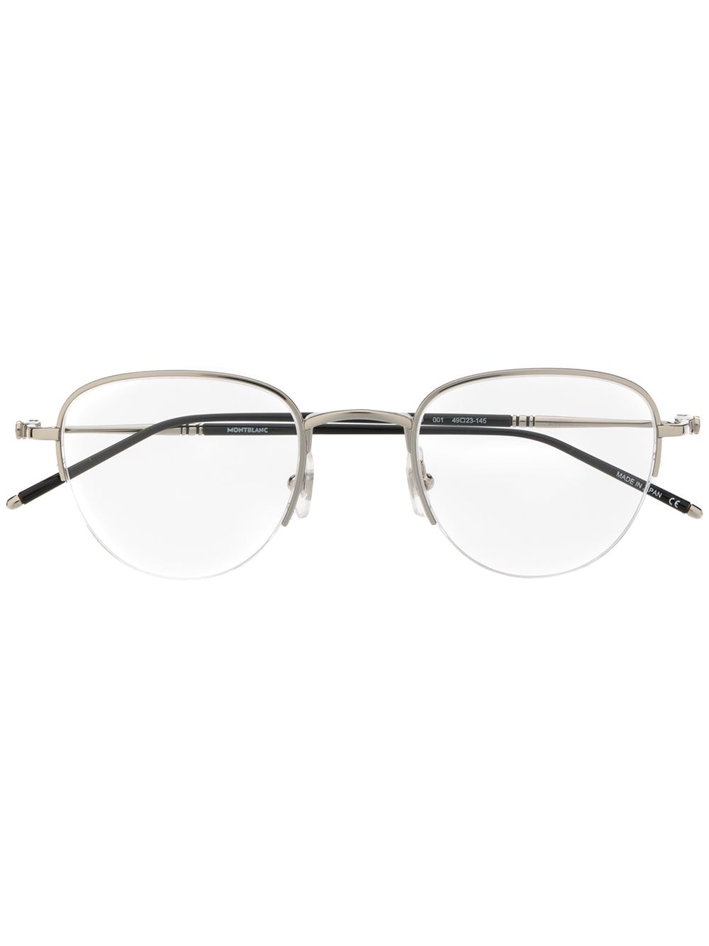 Montblanc Round Frame Glasses In Silver Modesens 