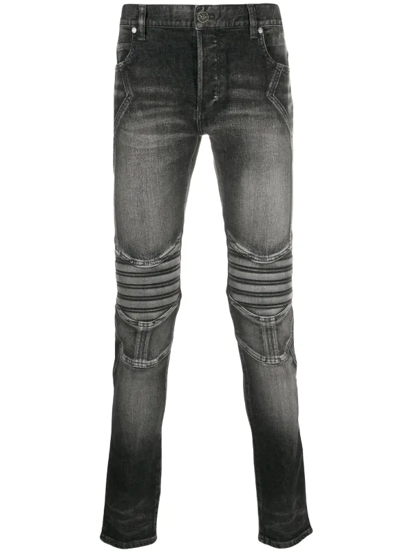 balmain black skinny jeans