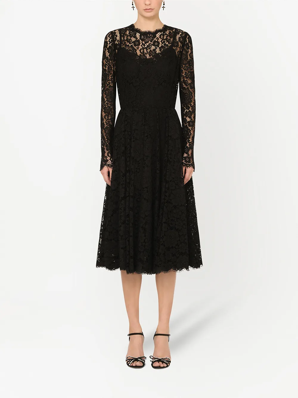Dolce & Gabbana Jurk met lange mouwen Zwart