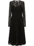 Dolce & Gabbana lace long-sleeved dress - Black