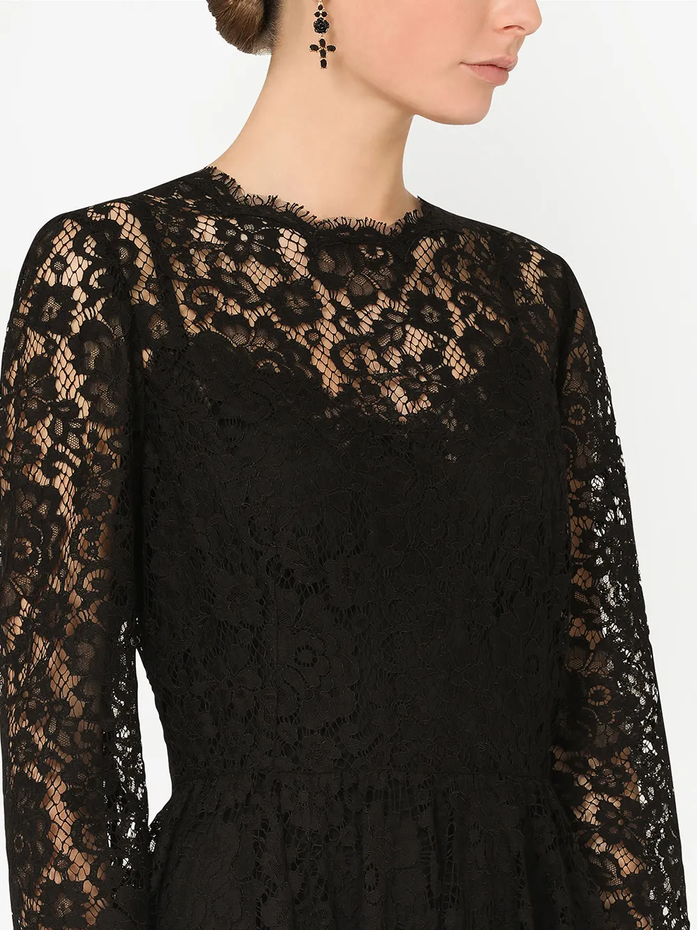 Dolce & Gabbana Jurk met lange mouwen Zwart