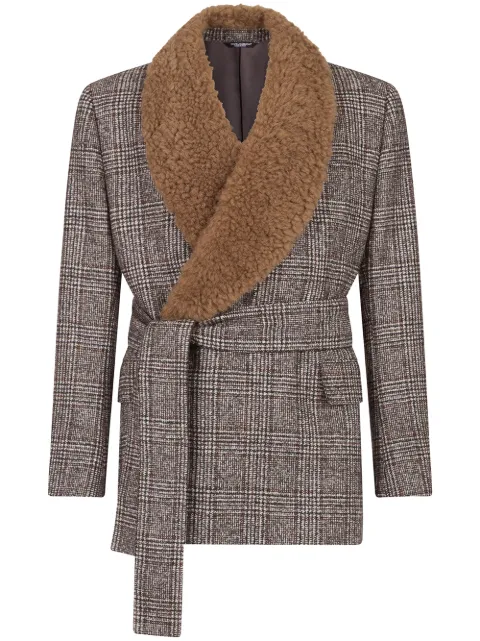 Dolce & Gabbana saco a cuadros con doble botonadura 