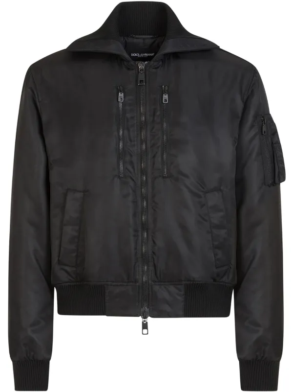 high collar bomber jacket