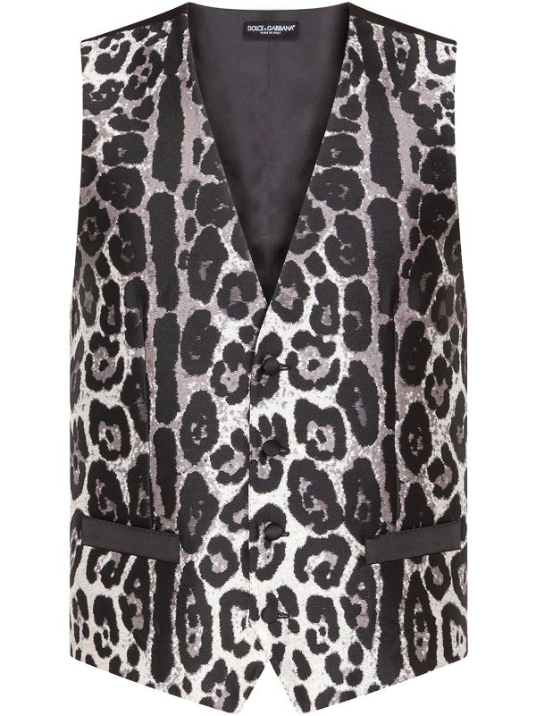 leopard skin waistcoat