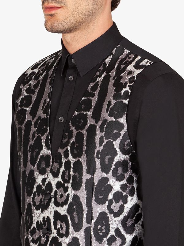 leopard skin waistcoat