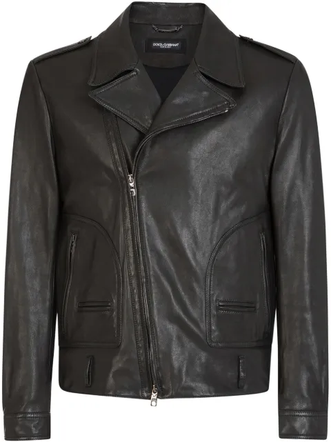 Dolce & Gabbana leather biker jacket