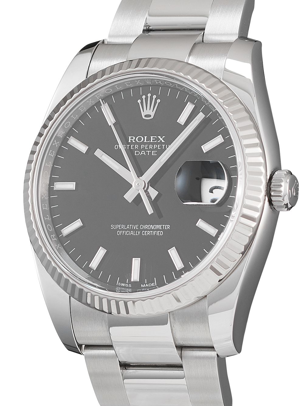 фото Rolex наручные часы oyster perpetual date pre-owned 34 мм 2020-го года