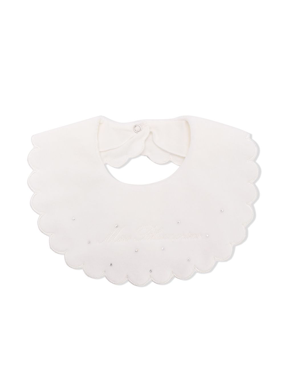 фото Miss blumarine crystal-embellished embroidered bib