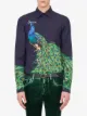 Dolce & Gabbana peacock print buttoned shirt