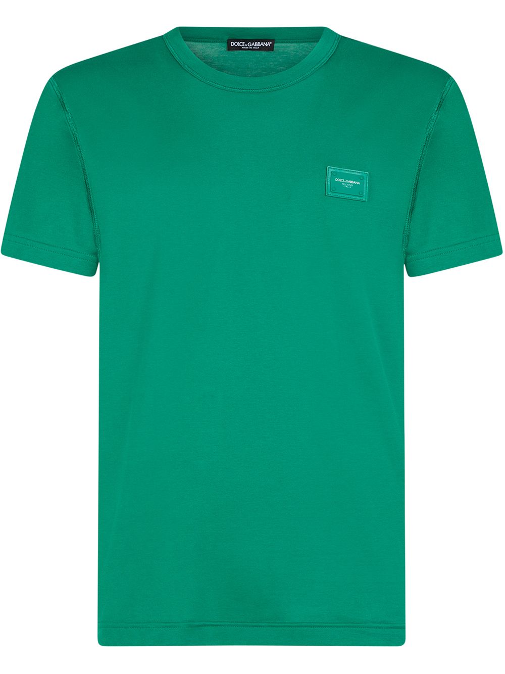 Dolce & Gabbana logo-tag cotton T-shirt - Green