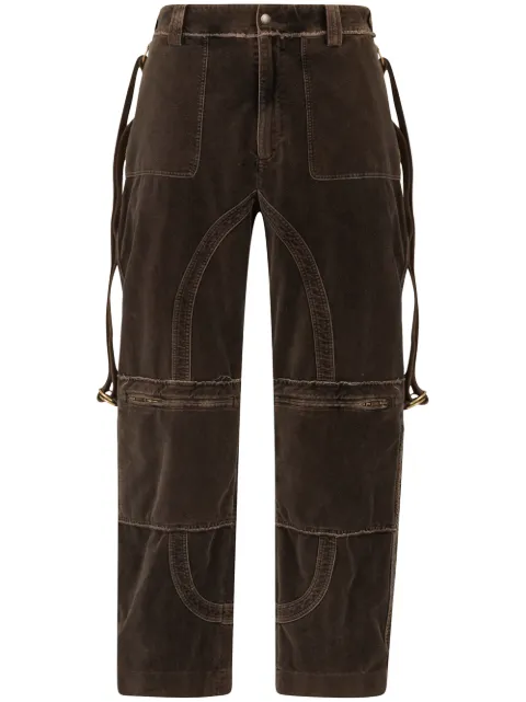 Dolce & Gabbana Calça cargo de veludo
