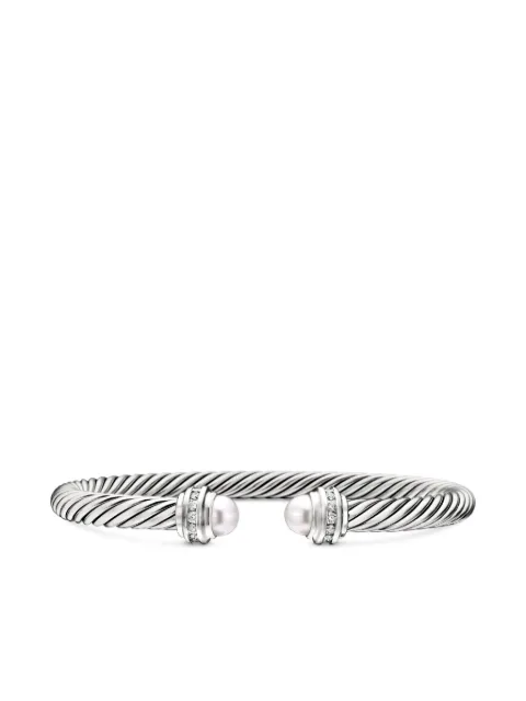 David Yurman sterling silver Classic Cable diamond bracelet (5mm)