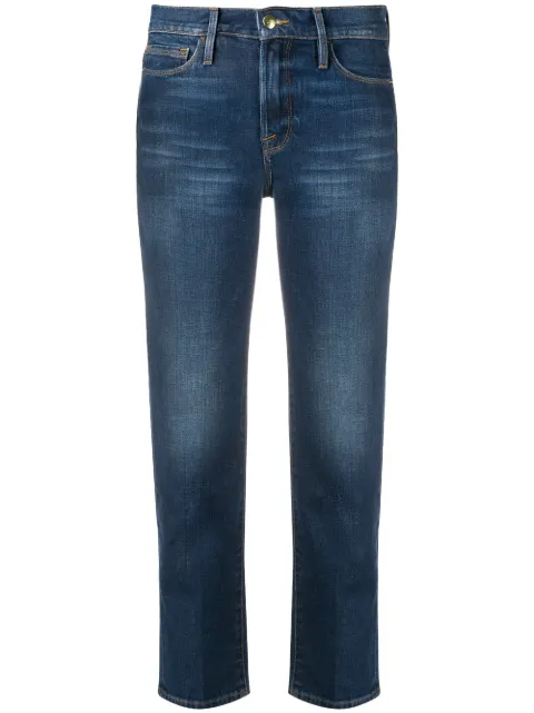 FRAME cropped slim-fit jeans