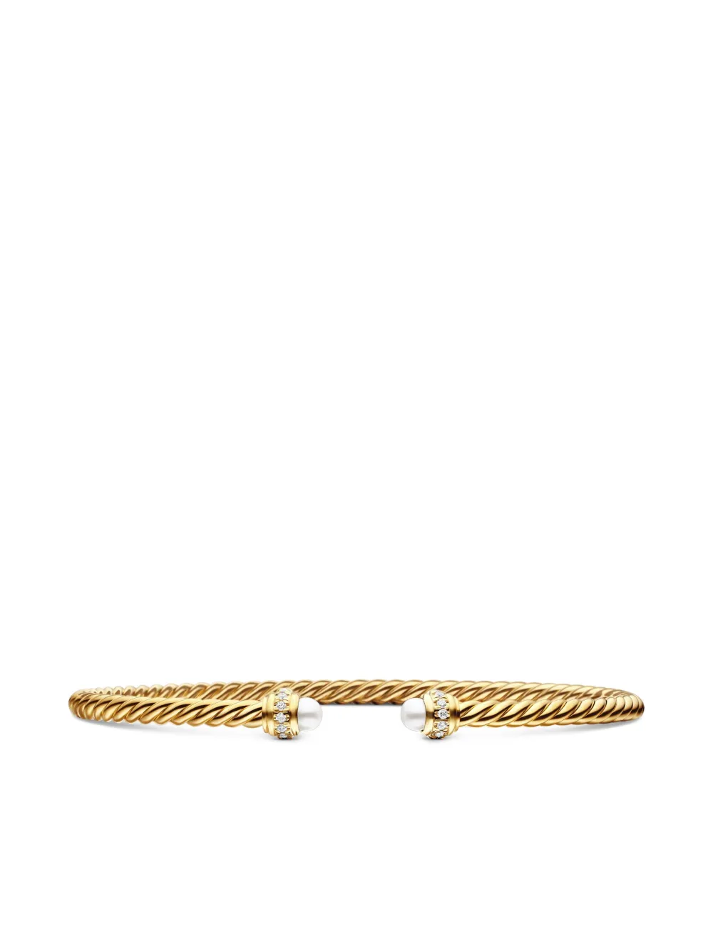 David Yurman 18kt yellow gold Classic Cablespira diamond bracelet (3mm) | Gold | Image 1
