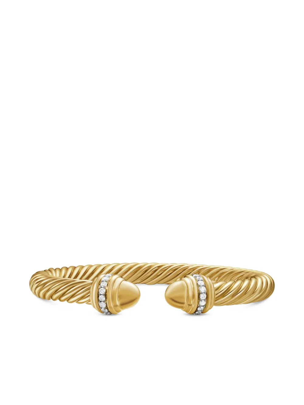 David Yurman 18kt yellow gold Classic Cablespira diamond bracelet (7mm) | Gold | Image 1