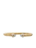 David Yurman 18kt yellow gold Classic Cablespira diamond bracelet (5mm)