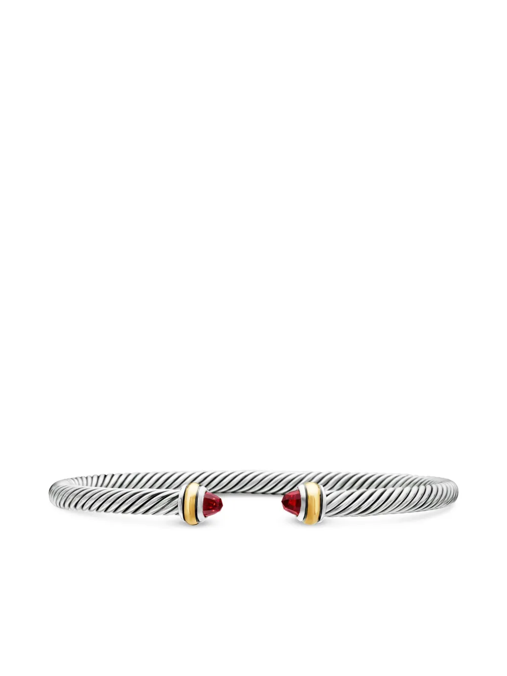 David Yurman 18kt yellow gold and sterling silver Classic Cable bracelet (4mm) | Silver | Image 1