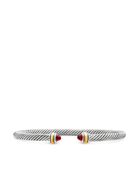 David Yurman 18kt yellow gold and sterling silver Classic Cable bracelet (4mm)