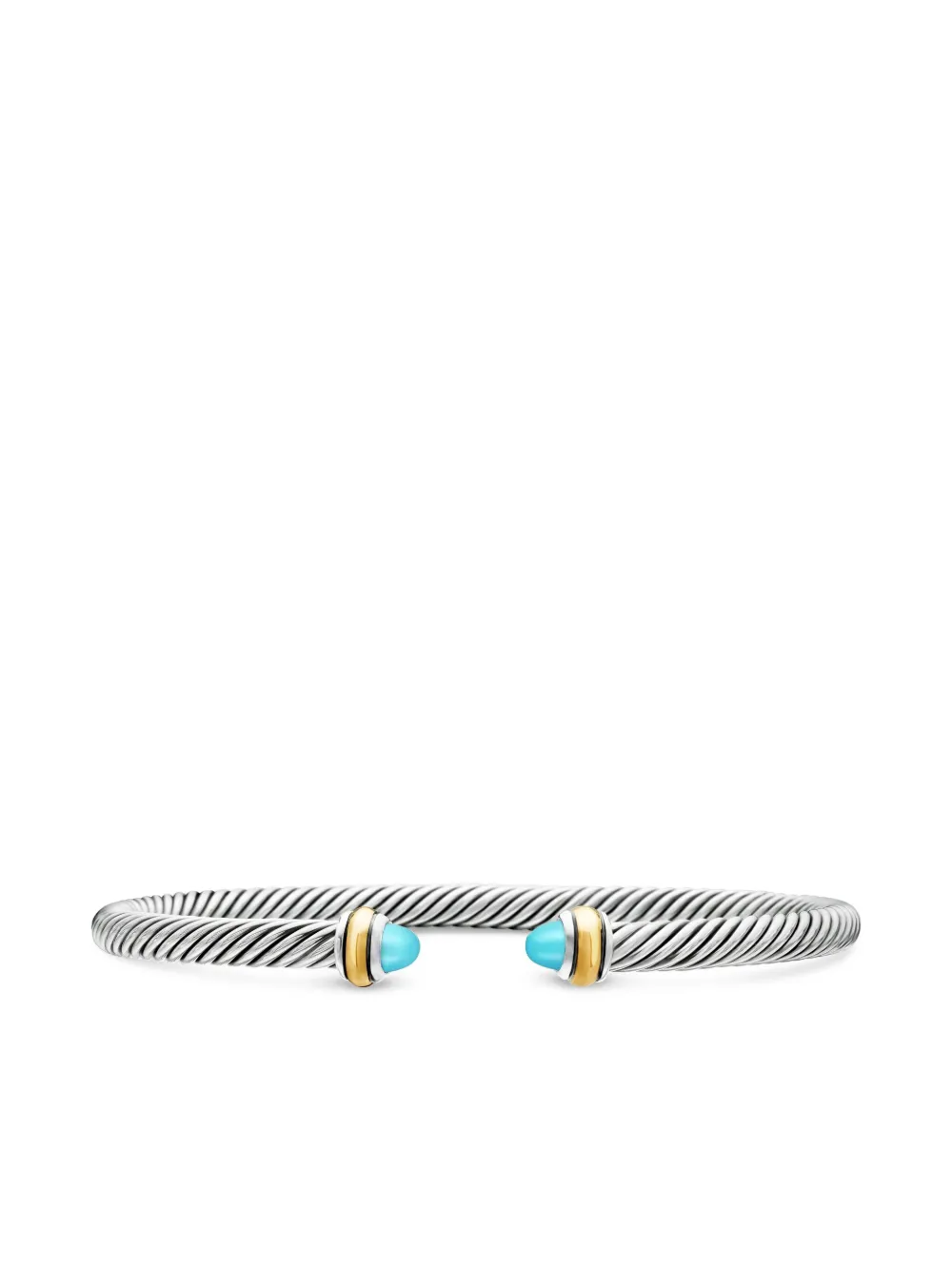 David Yurman Classic Cable ブレスレット 4mm 18Kイエローゴールド&スターリングシルバー - シルバートーン David Yurman Classic Cable ブレスレット 4mm 18Kイエローゴールド&スターリングシルバー - シルバートーン