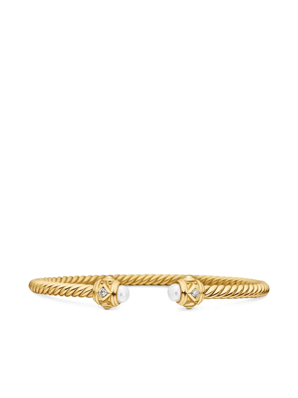 David Yurman Renaissance Cablespira ダイヤモンド ブレスレット 3.5mm 18Kイエローゴールド - David Yurman Renaissance Cablespira ダイヤモンド ブレスレット 3.5mm 18Kイエローゴールド -