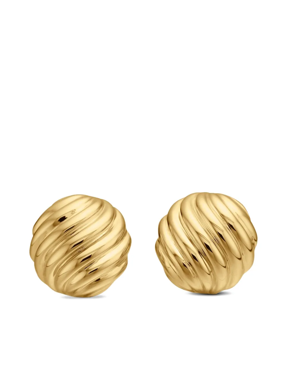 David Yurman Sculpted Cable ピアス 14mm 18Kイエローゴールド - ゴールドトーン David Yurman Sculpted Cable ピアス 14mm 18Kイエローゴールド - ゴールドトーン
