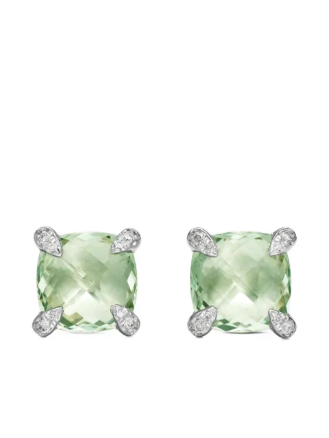 David Yurman sterling silver Chatelaine diamond stud earrings (9mm)