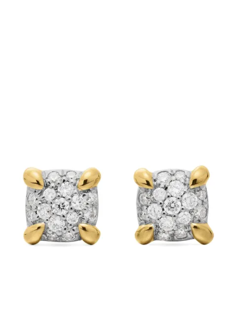 David Yurman 18kt yellow gold petite Chatelaine diamond stud earrings (5mm)
