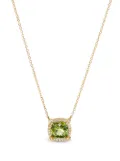 David Yurman 7mm 18kt yellow gold Chatelaine peridot and diamond necklace - Green