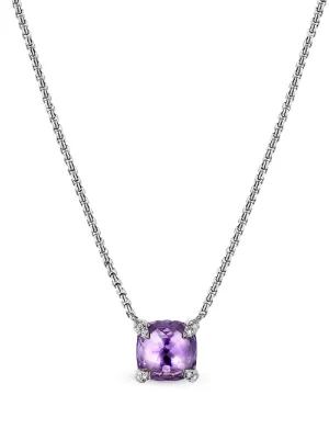 Diamond deals amethyst necklace