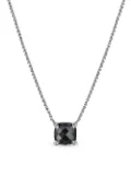 David Yurman sterling silver Petite Chatelaine onyx and diamond necklace - Black