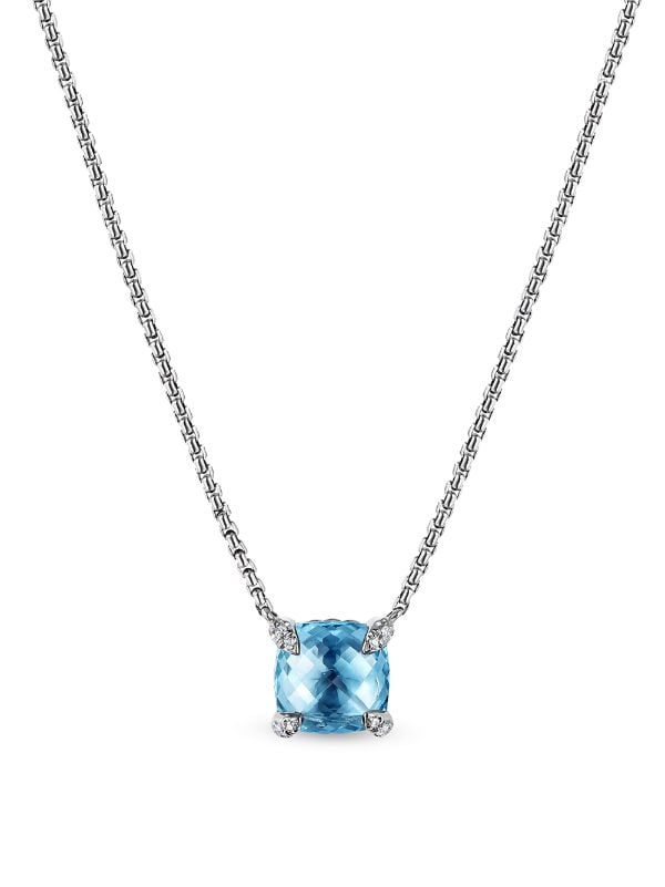 Topaz diamond clearance necklace