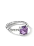 David Yurman sterling silver Chatelaine amethyst and diamond ring (8mm) - Purple