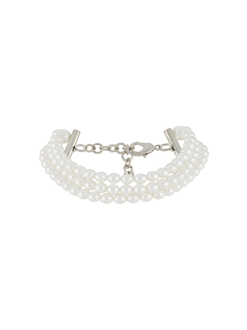 Wandering Three-strand Pearl Necklace In White