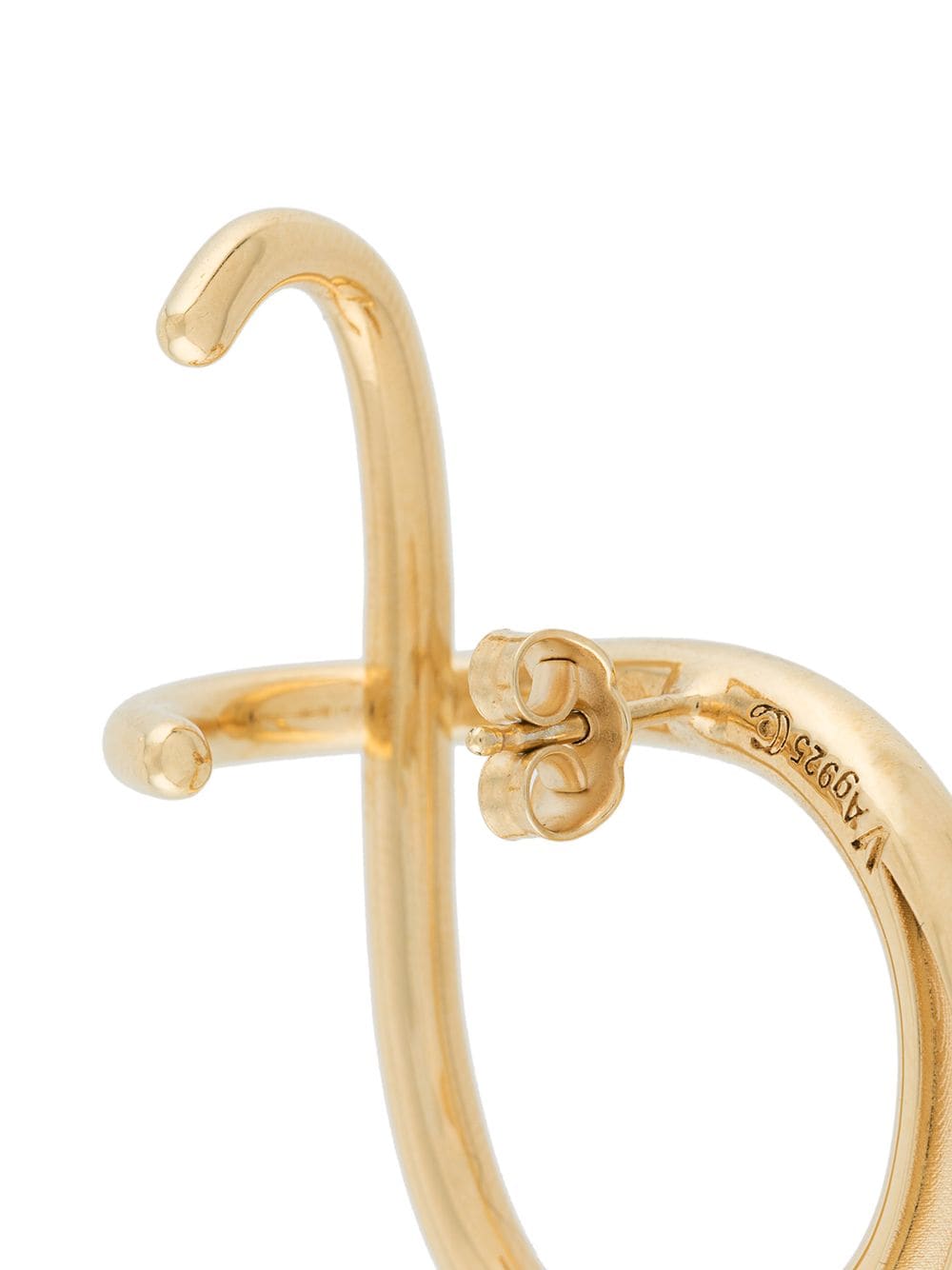 Shop Charlotte Chesnais Criss Cross Earring In Gold